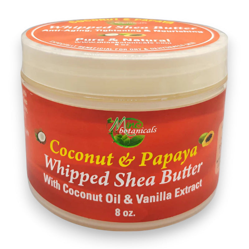Mine Botanicals Coconut & Papaya Whipped Shea Butter 8 oz