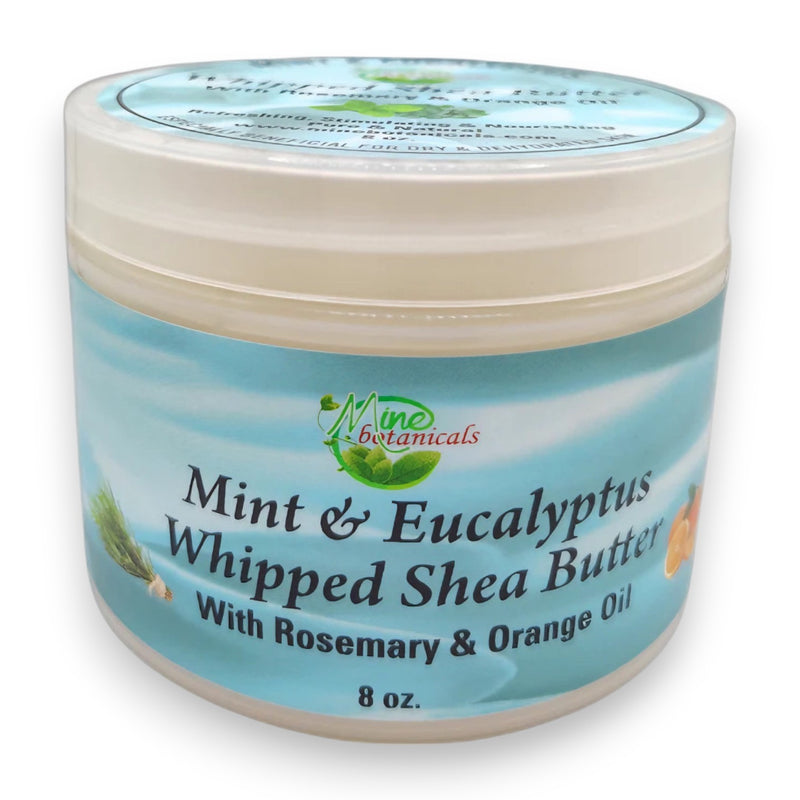 Mine Botanicals Mint & Edcalyptus Whipped Shea Butter 8 oz