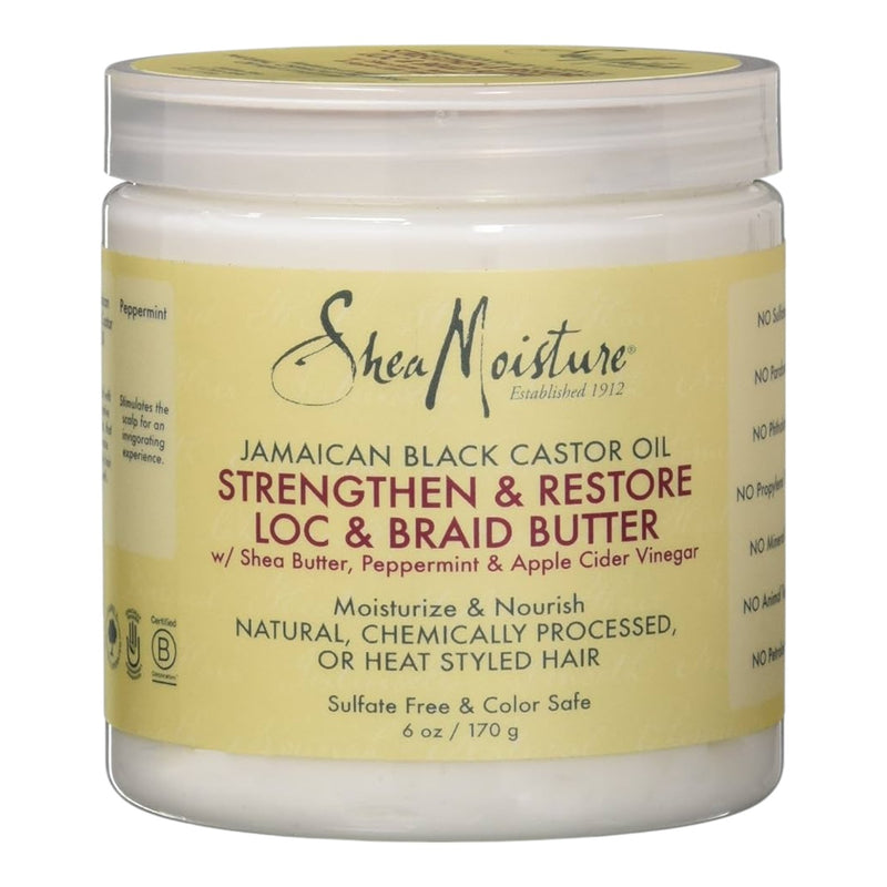 Shea Moisture J/Black Caster Oil Strengthen&Grow Loc Butter 6oz