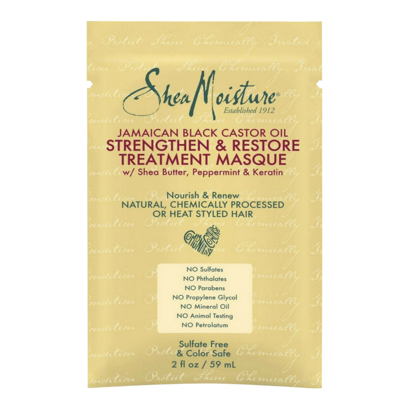 Shea Moisture J/Black Castor Oil Teatment Masque Packet (12 / Display)