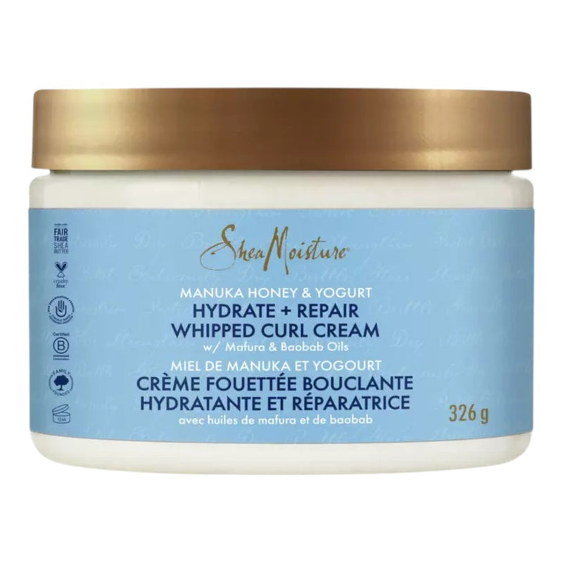 Shea Moisture Manuka & Yogurt Whipped Curl Cream 11.5 oz (Blue)