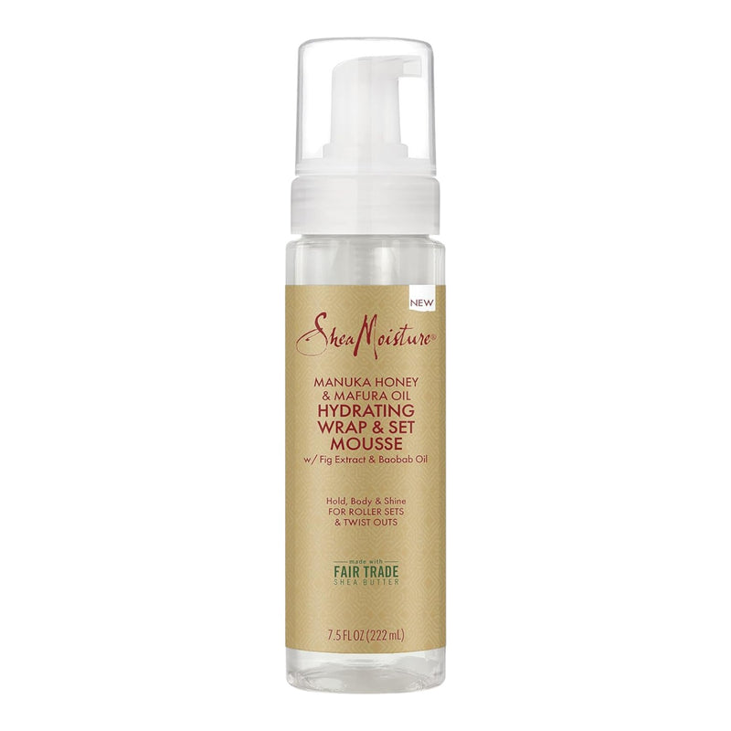 Shea Moisture Manuka Honey & Mafura Oil Hydrating Wrap&Set Mousse 7.5 oz