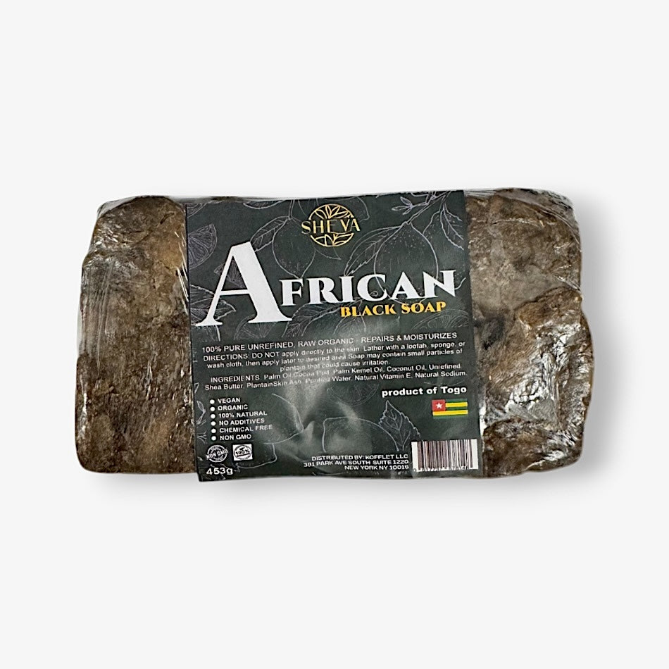 BKS0002 Sheva African Black Soap 16oz (1 lb)