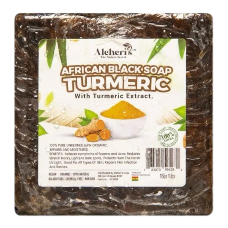 Aleheri's African Black Soap Turmeric 1 lb / 16 oz