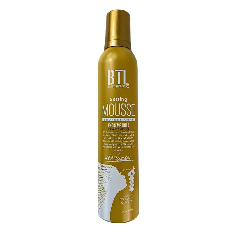 BTL Setting Mousse Prof Extreme Hold Enhanced Moist (Yellow) 12 oz