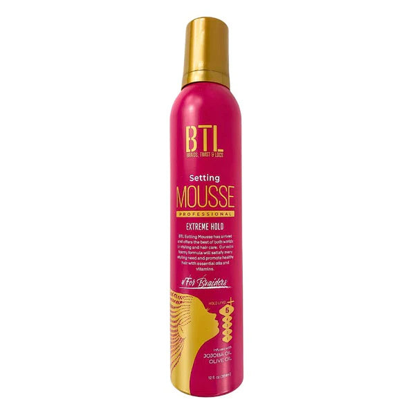 BTL Setting Mousse Prof Extremen Hold (Pink) 12 oz