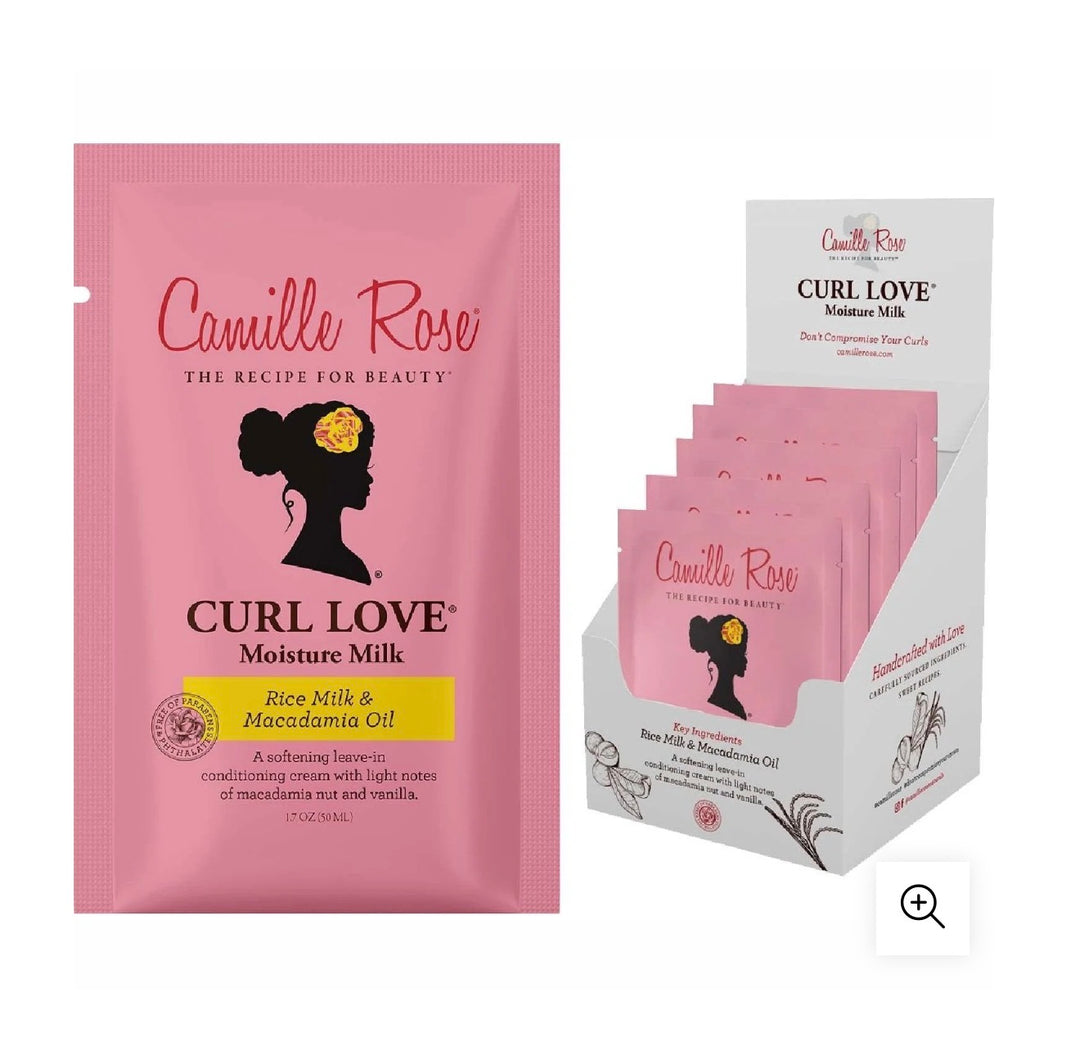CAM1018  Camille Rose Curl Love Moisture Milk Rice & Macadamia Oil 1.7oz (Packet)