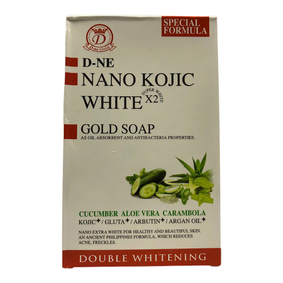 D-NE Nano Kojic White Gold Soap Cucumber Aloe Carambola 160g