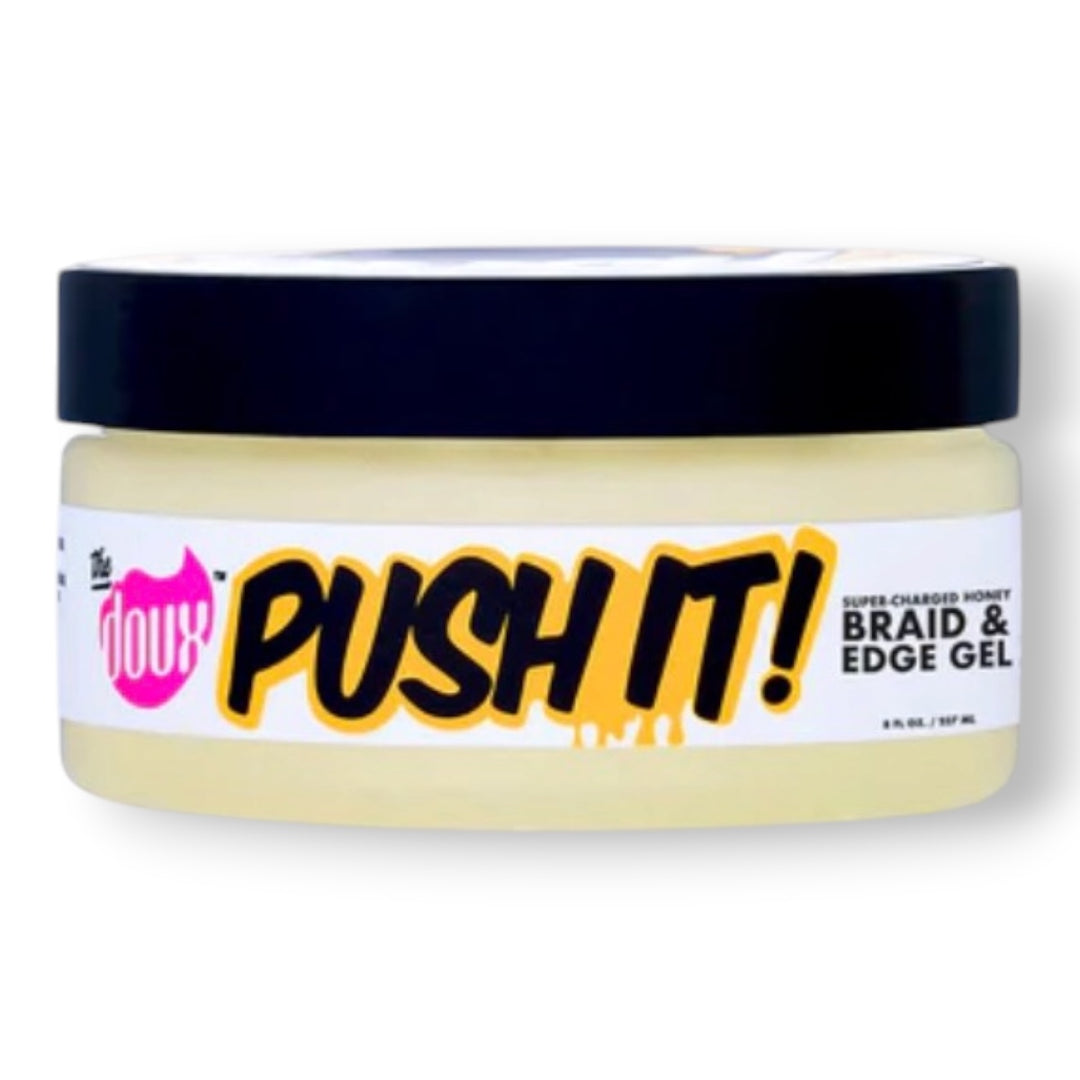 DOUX1105 BEE GIRL Push It Honet Braid & Edge Gel 8 oz