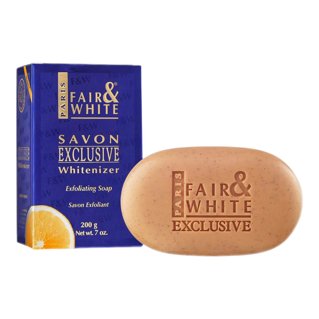 Fair & White 38 Exclusive Exfoliating Soap (W/Vit-C) 200g  (BLUE)