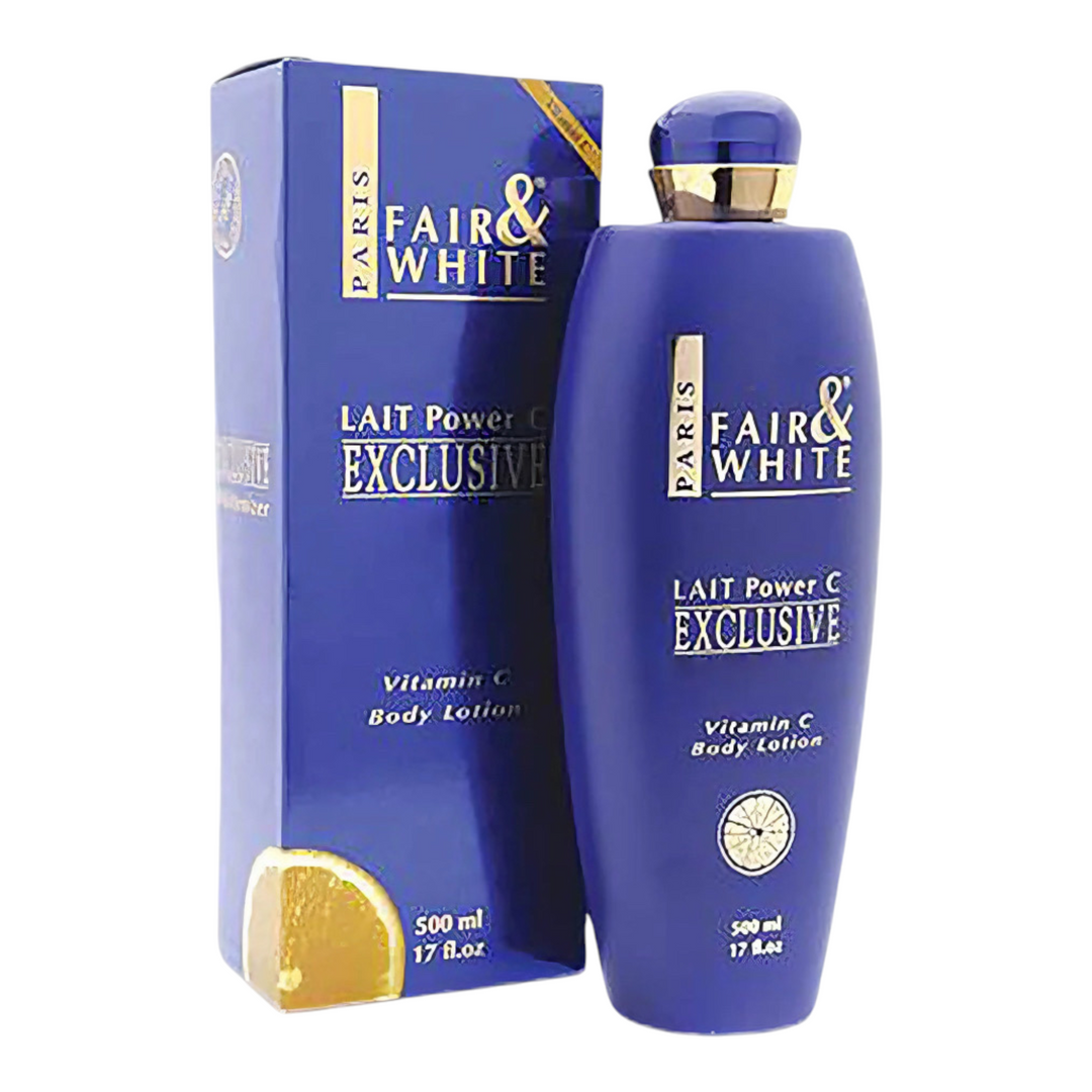 Fair & White 40 Exclusive Whitenizer Body Lotion (W/Vit-C) 500ml  (BLUE)