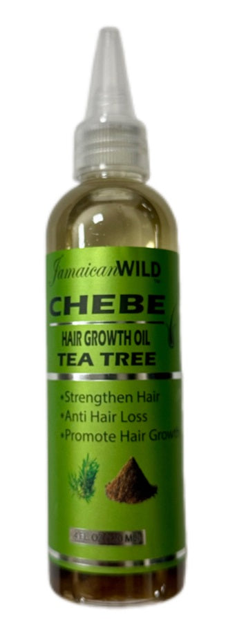 JW0223 Jamaican Wild Hair Growth Oil CHEBE w/Tea Tree 4 oz