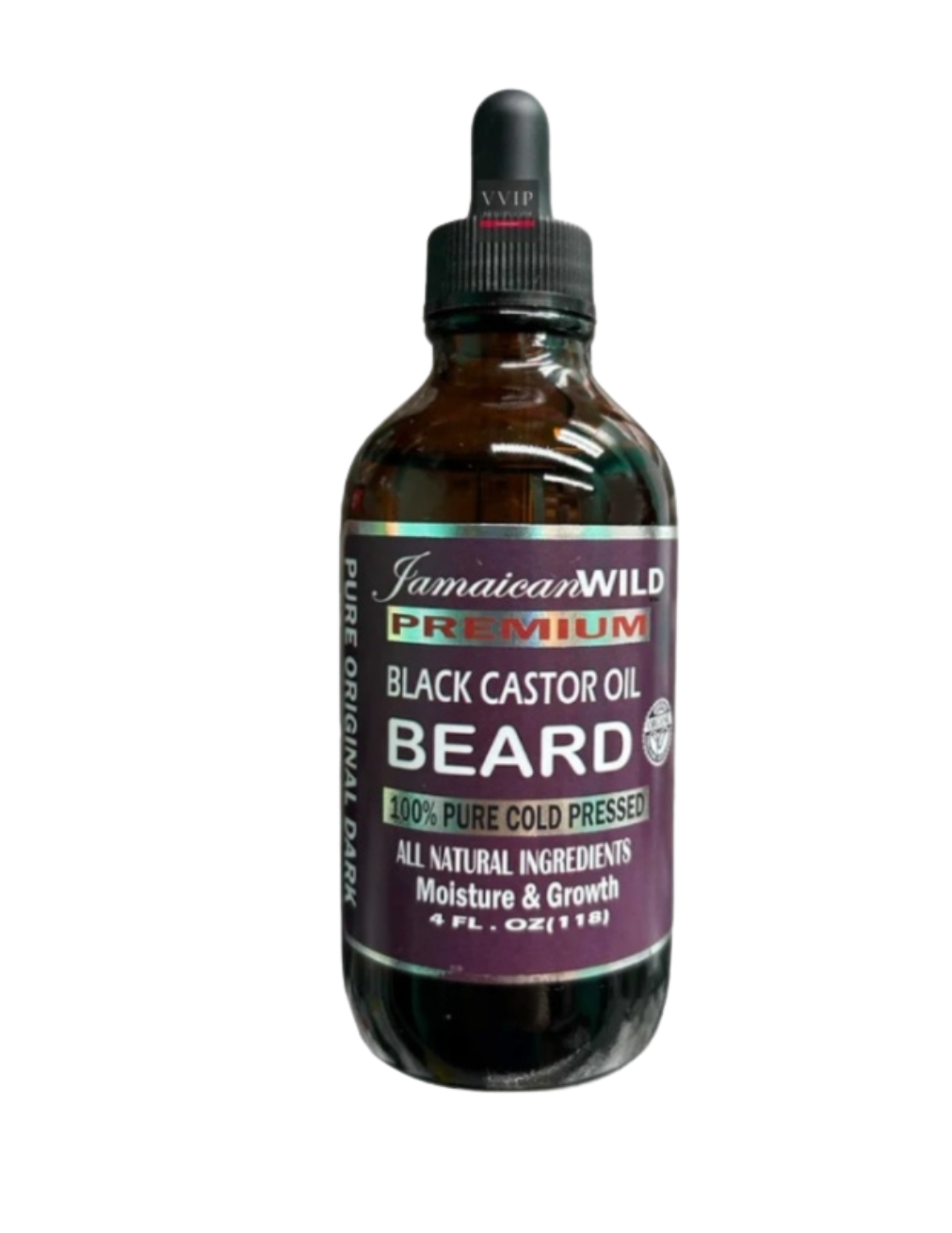 JW0227 JW Premium 100% Pure Cold Pressed Blk Castor Oil BEARD 4oz