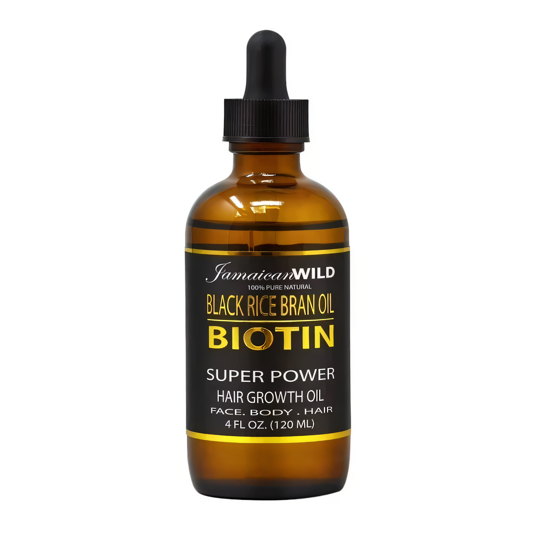JW0240 JW Super Power Growth Oil Black Rice Bran w/ BIOTIN 4oz