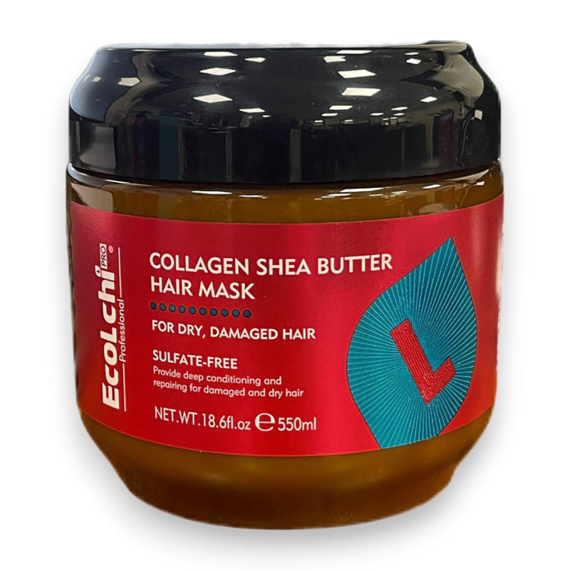 EcoLchi Collage Shea Butter Hair Mask 18.6 oz / 550 ml (JAR)
