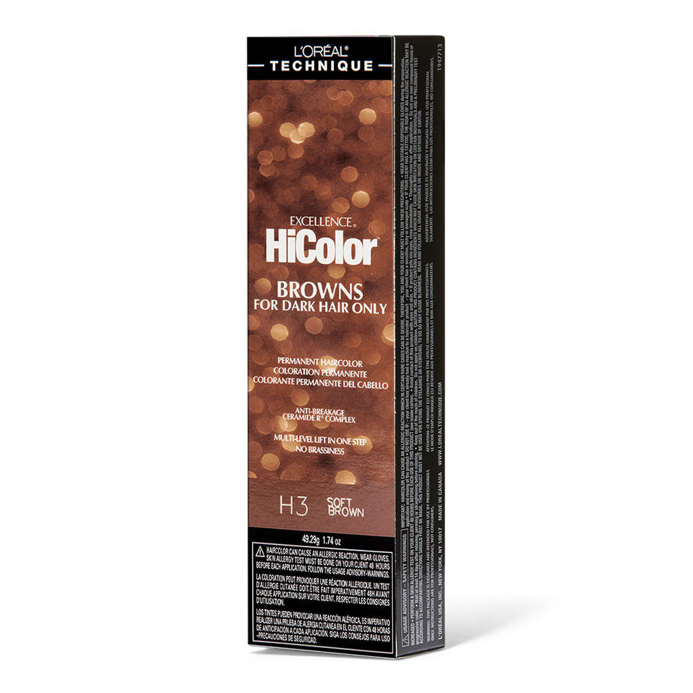 LOR003 L'Oreal HiColor HiLights [SOFT BROWN] 1.2 oz (H3)
