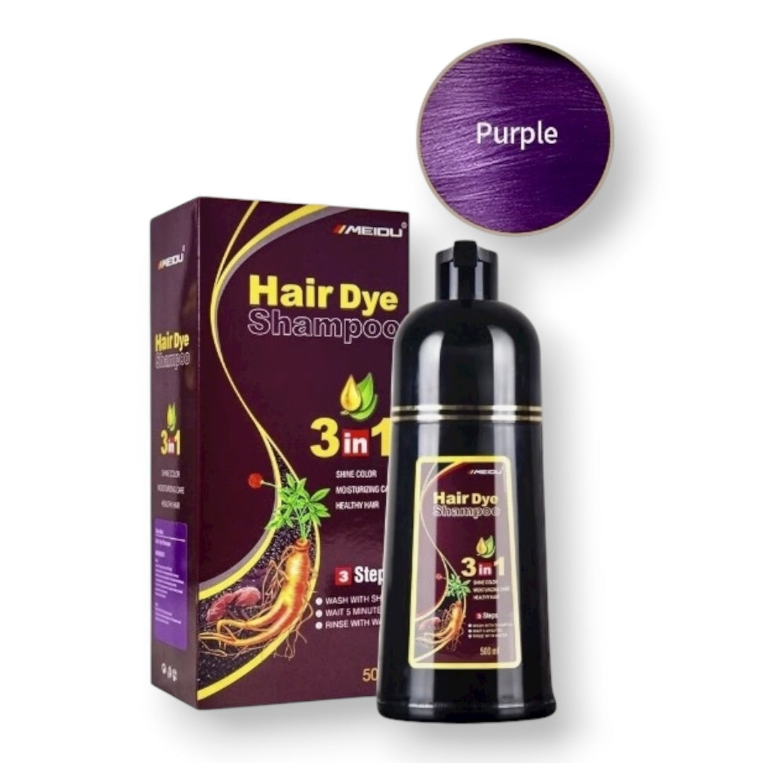 MEI600 Meidu Hair Dye 3 in 1 Shampoo Dark Wine Red 500 ml