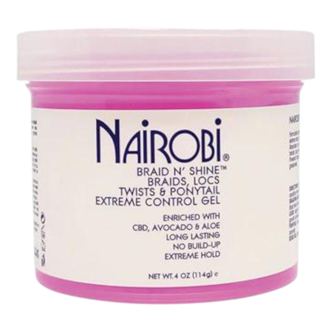 Nairobi Braid N' Shine Extreme Control Gel  (4oz)