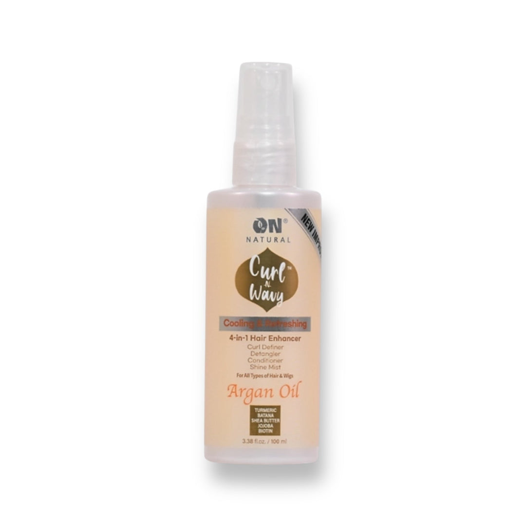 On Natural Curl-N-Wavy 4-in-1 Hair Enhancer (Argan Oil) 3.38 oz