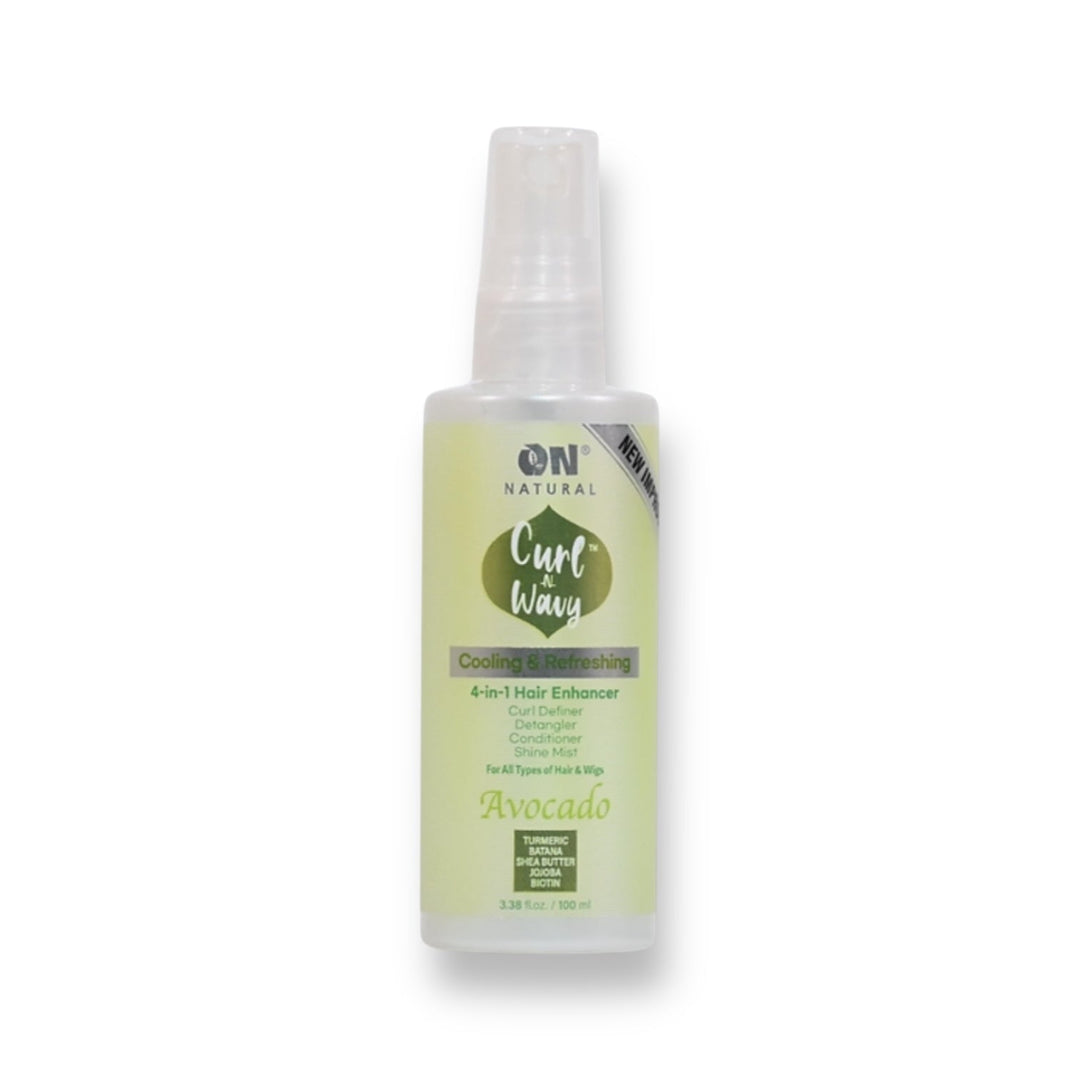 On Natural Curl-N-Wavy 4-in-1 Hair Enhancer (Avocado) 3.38 oz