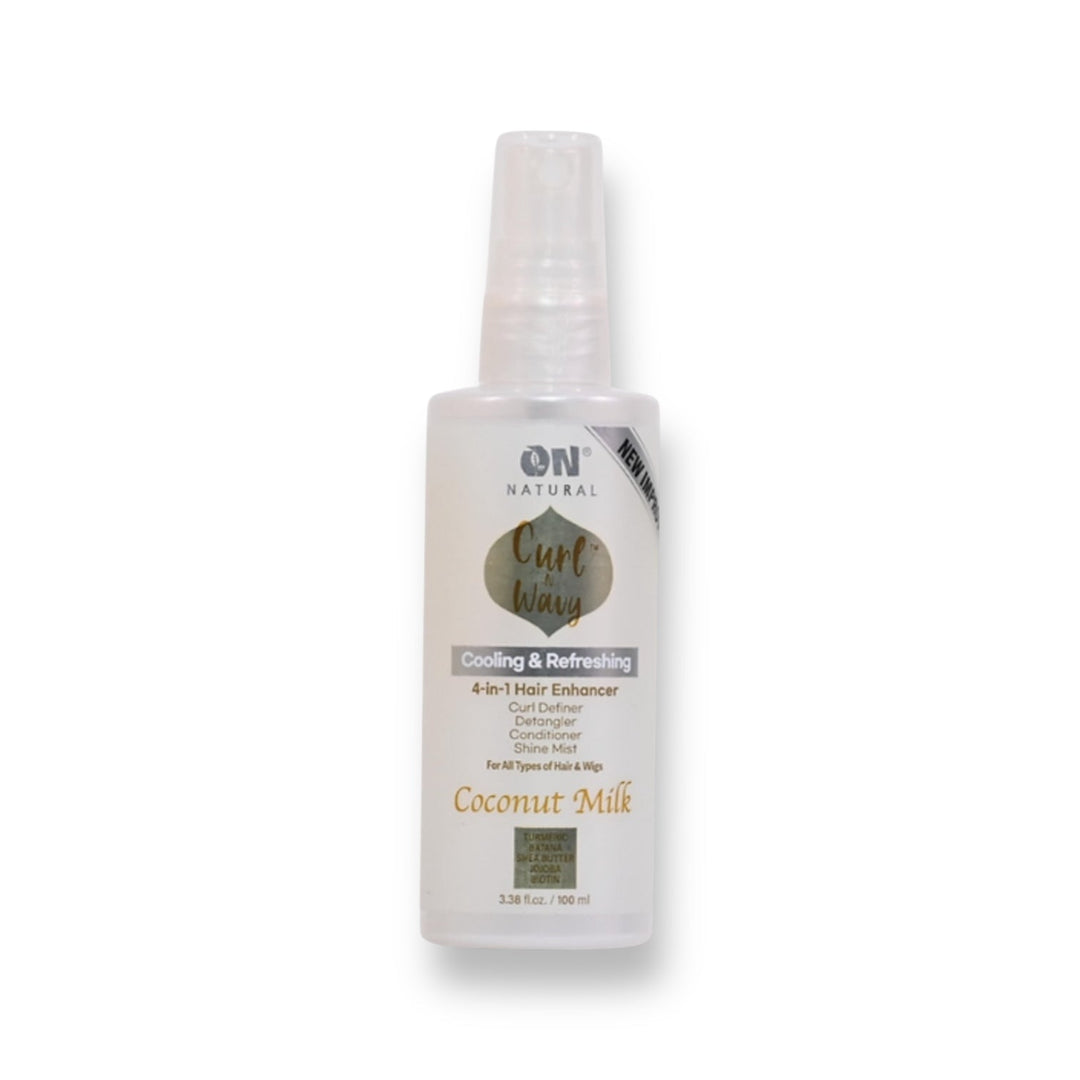 On Natural Curl-N-Wavy 4-in-1 Hair Enhancer (Coconut Milk) 3.38 oz