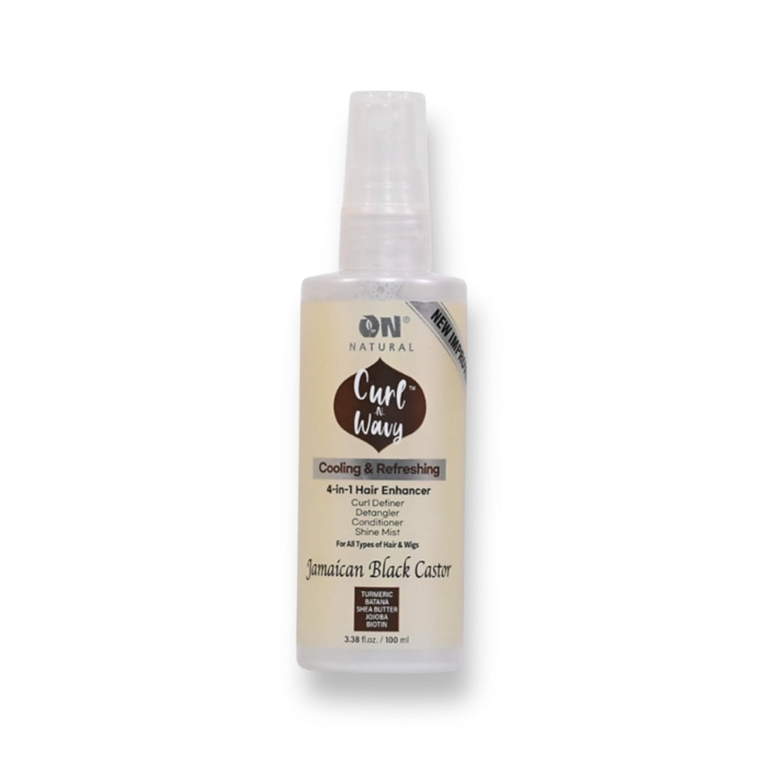 On Natural Curl-N-Wavy 4-in-1 Hair Enhancer (Jamaican Black Castor) 3.38 oz