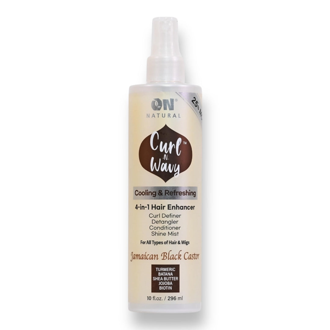 On Natural Curl-N-Wavy 4-in-1 Hair Enhancer (Jamaican Black Castor) 10 oz