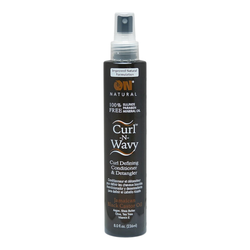 On Natural Curl N Wavy Curl Def Cond & Detan Jam BK Castor Oil 8 oz