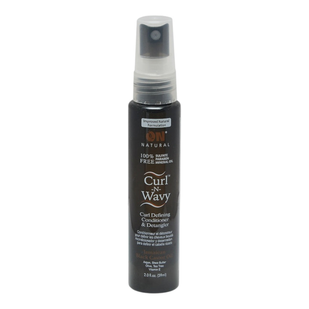 On Natural Curl N Wavy Curl Def Cond & Detan Jam BK Castor Oil 2 oz