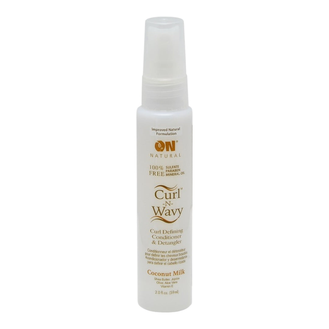 On Natural Curl N Wavy Curl Def Cond & Detan Coconut Milk 2 oz