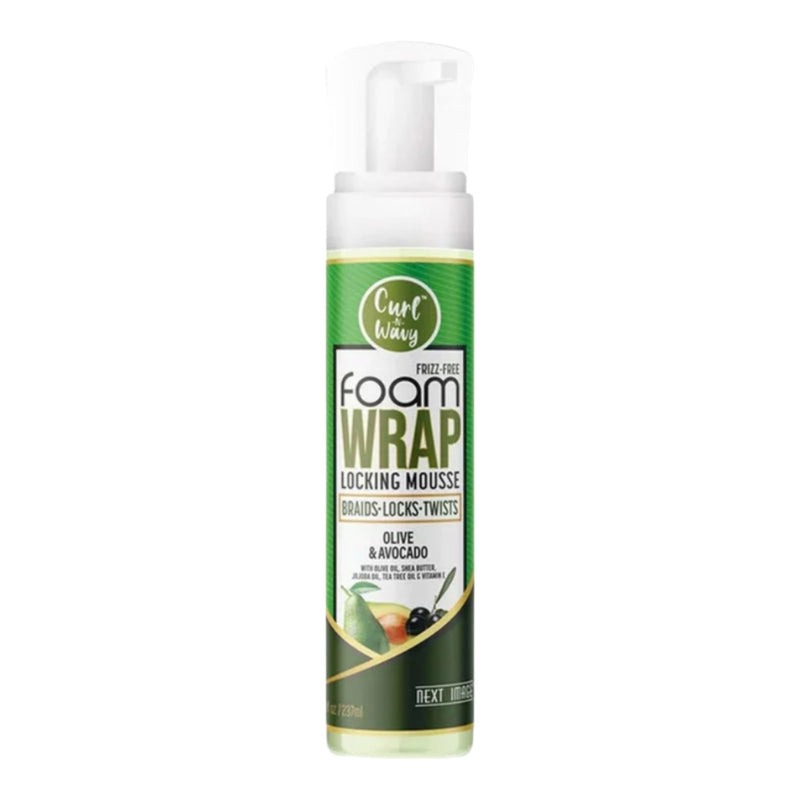 On Natural Next Image Foam Wrap Locking Mousse Olive & Avacado 8 oz
