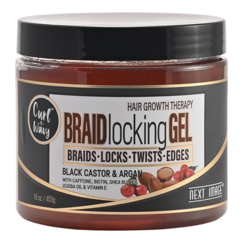 On Natural Next Image Braid Locking Gel Black Castor & Argan 16 oz