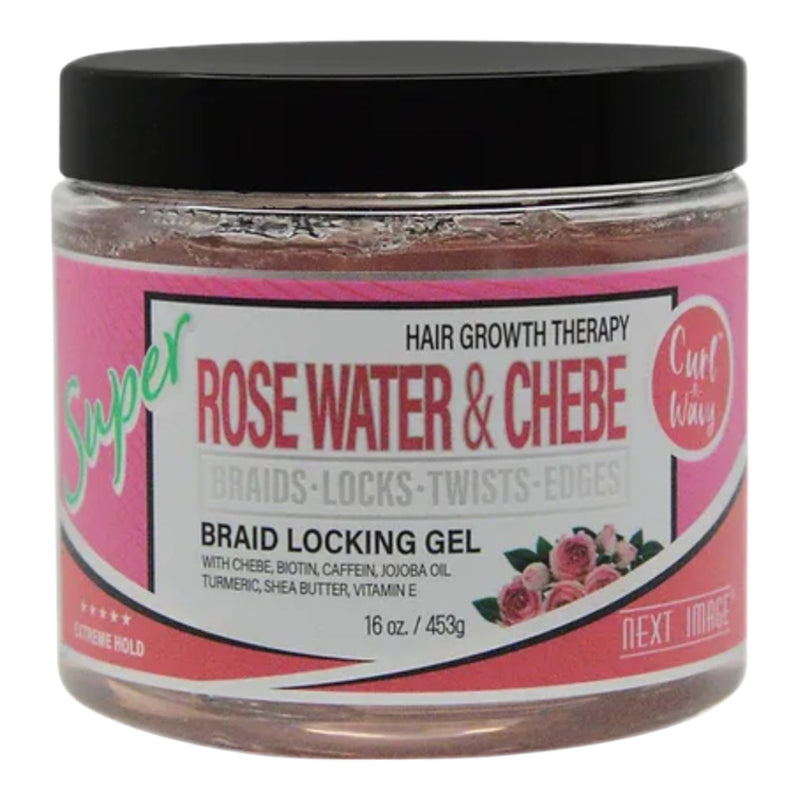 On Natural Next Image Braid Locking Gel Super Hold Rose Water & Chebe 16 oz