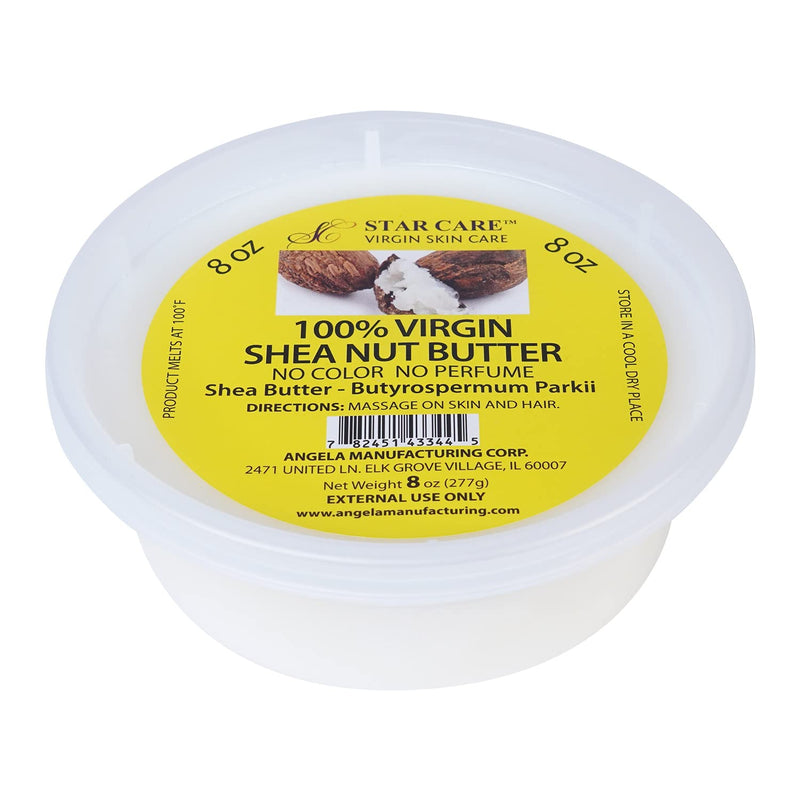 Star Care 100% White Shea Nut Butter 8 oz