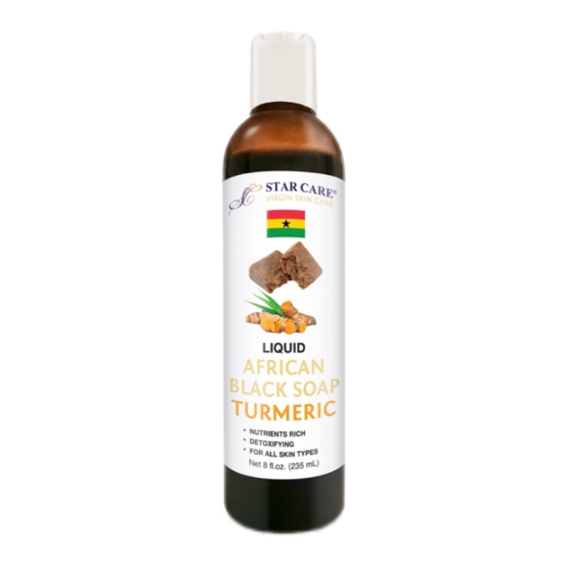 Star Care Liquid African Black Soap Turmeric 8 oz