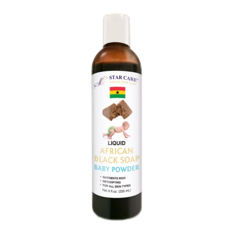 Liquid African Black Soap Baby Powder 8 oz
