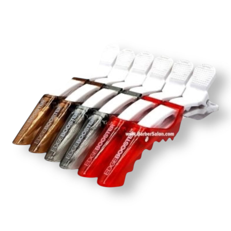 E/B Crocodile Hair Clip Clear Brown / Gray / Red       #5
