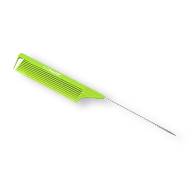 Edge Booster Carbon Anti-Static Pin Tail Styling Comb Green 8.65