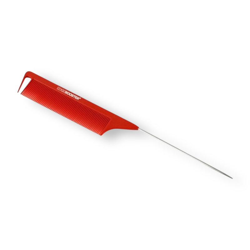Edge Booster Carbon Anti-Static Pin Tail Styling Comb Red 8.65