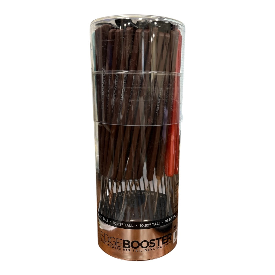 SFEB9068 EB Carbon Anti-Static Pintail Styling Comb 10.82" 36 Pack (Light B/Dark B/Orange R)