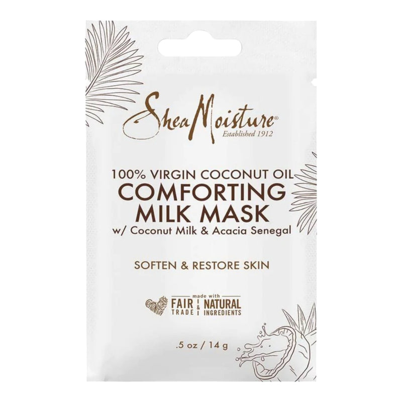 Shea Moisture 100% Virgin Coconut Oil Face Milk Mask 0.5 oz (12 PK)