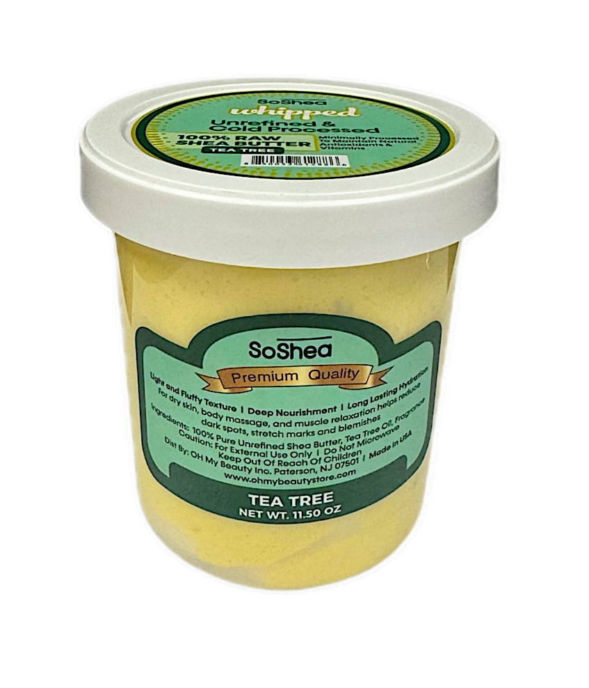 SS000 So Shea Whipped Shea Butter -Tea Tree (Green) 11.50 oz