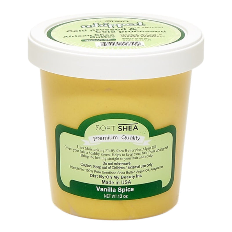 Soft Shea Whipped Shea Butter - Argan Oil (Vanilla Spice) 13 oz