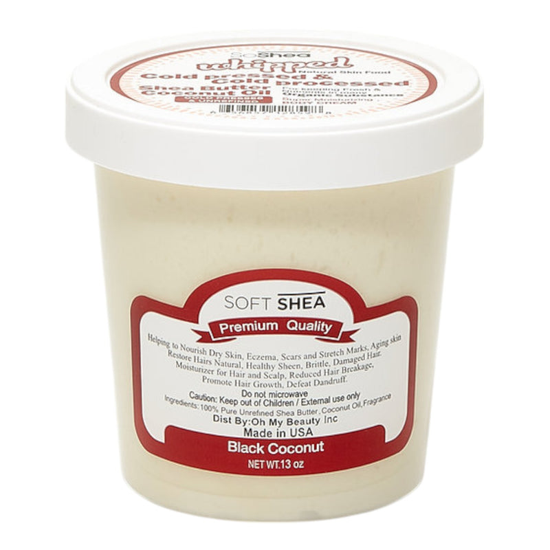 Soft Shea Whipped Shea Butter - (Black Coconut) 13 oz