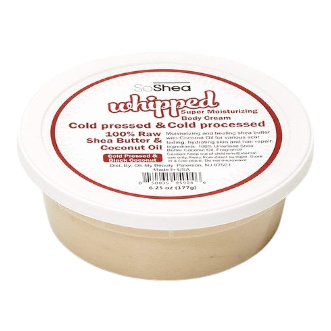 Whipped Shea Butter (Cold Pressed / Black Coconut) 6.25 oz