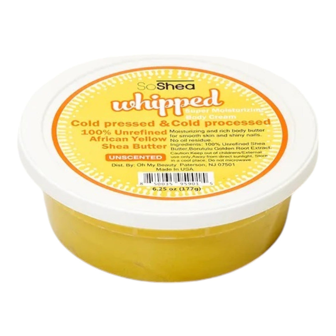 Whipped Shea Butter (African Yellow - Unscented) 6.25 oz