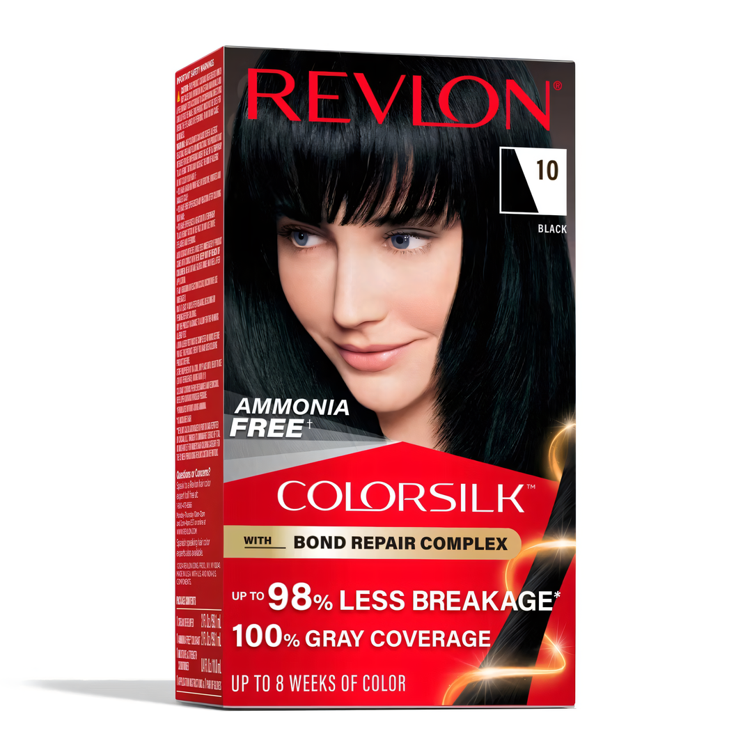 UNIQ1001 Revlon ColorSilk Permanent Hair Color #10 BLACK