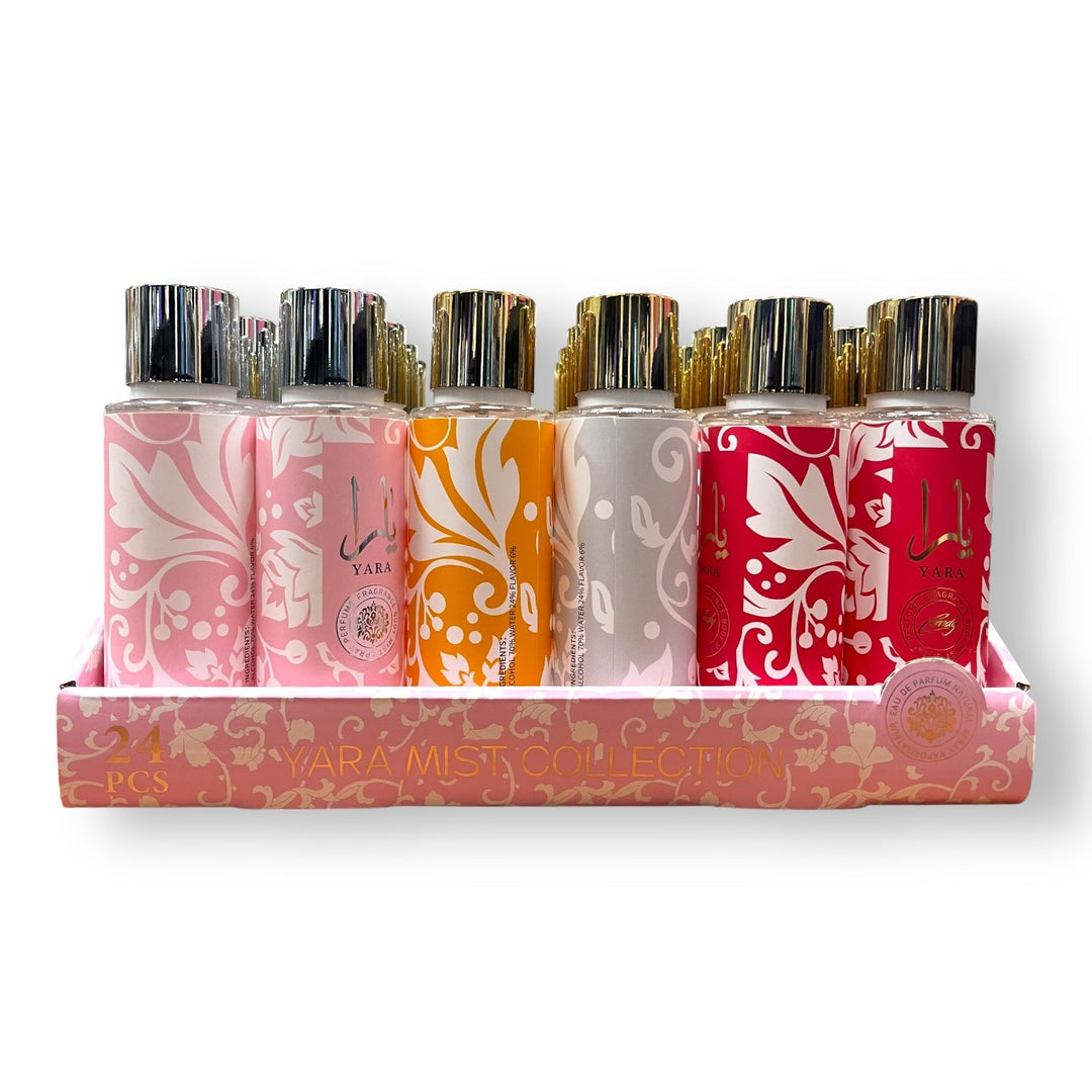 Yara Perfume Body Mist SET ONLY (4 flavors 8.45 oz X 24 ct)