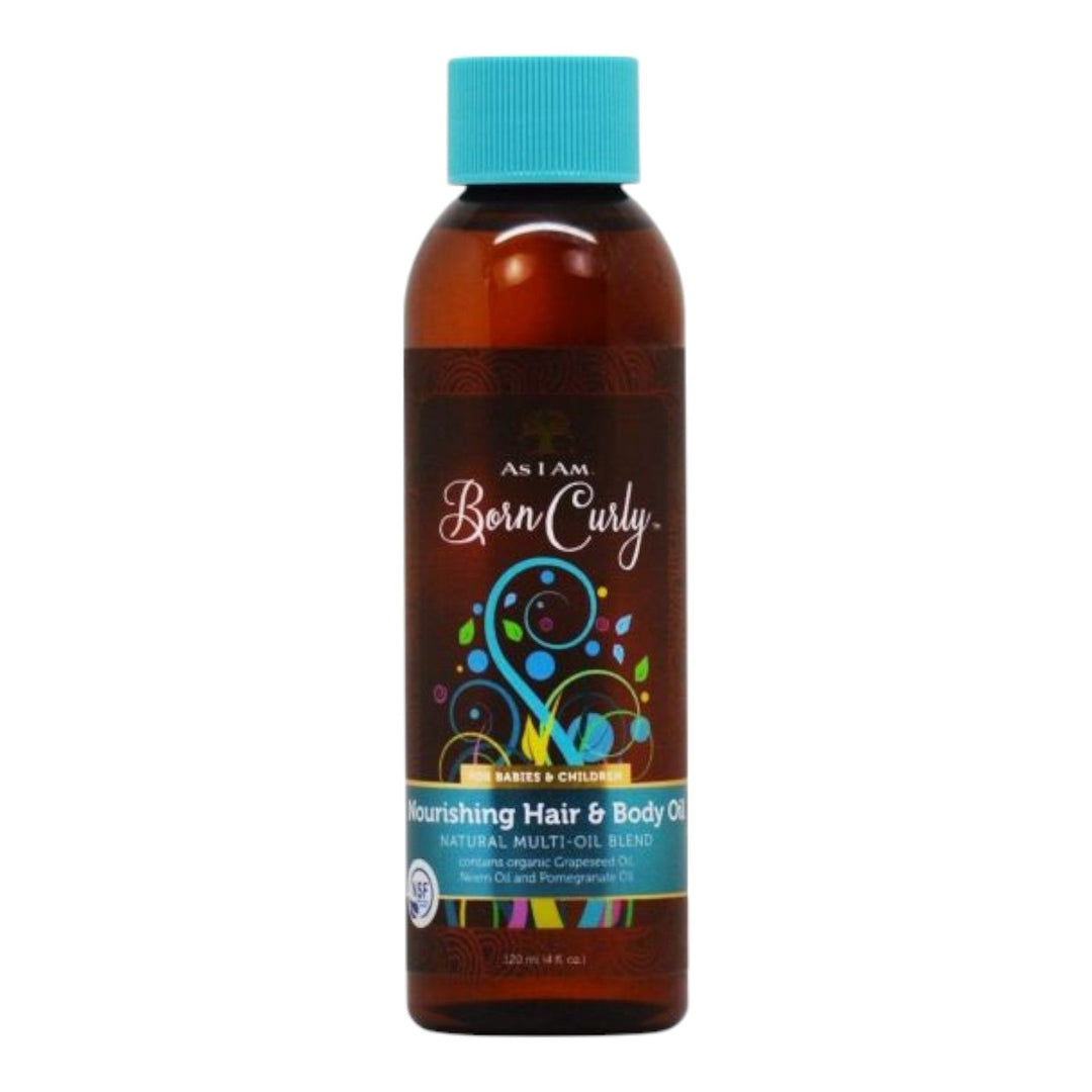 As I Am Born Curly Nourishing Hair & Body Oil 4 oz
