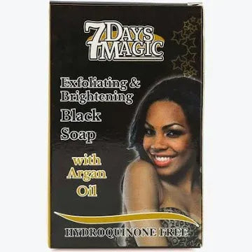 7D2002 7 Days Exfoliating & Brightening Black Soap 200g